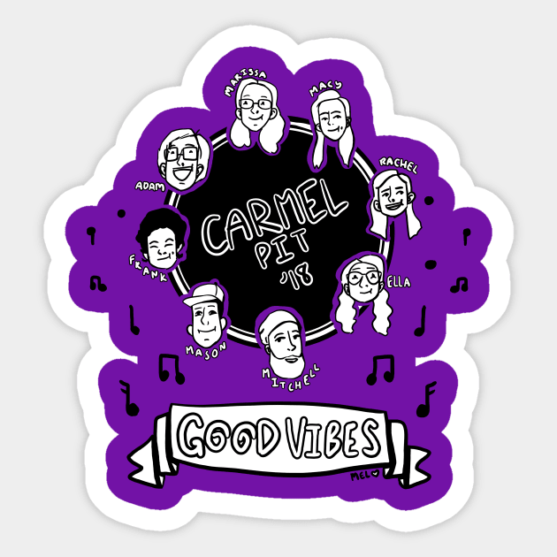 Good Vibes Carmel Pit '18 Sticker by oatdog